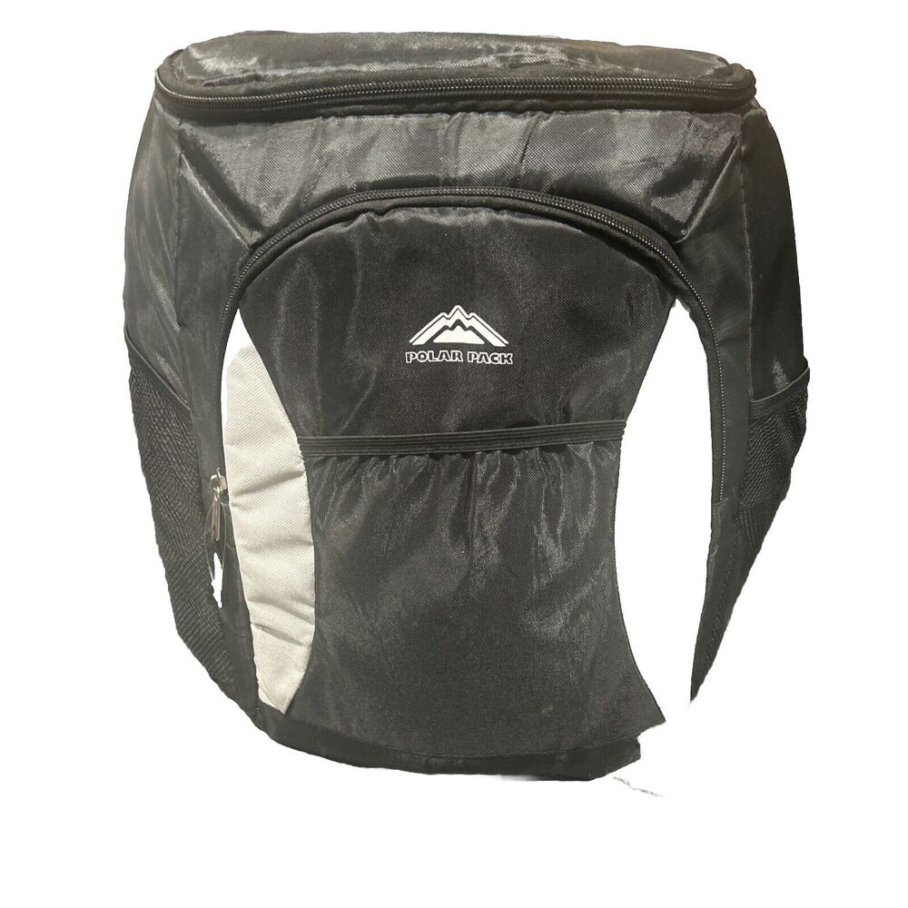 Polar Pack Backpack Black Cooler Zippered Pockets Lightweight